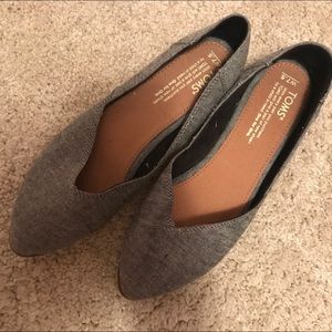 Toms Jutti flats - black multi speck chambray